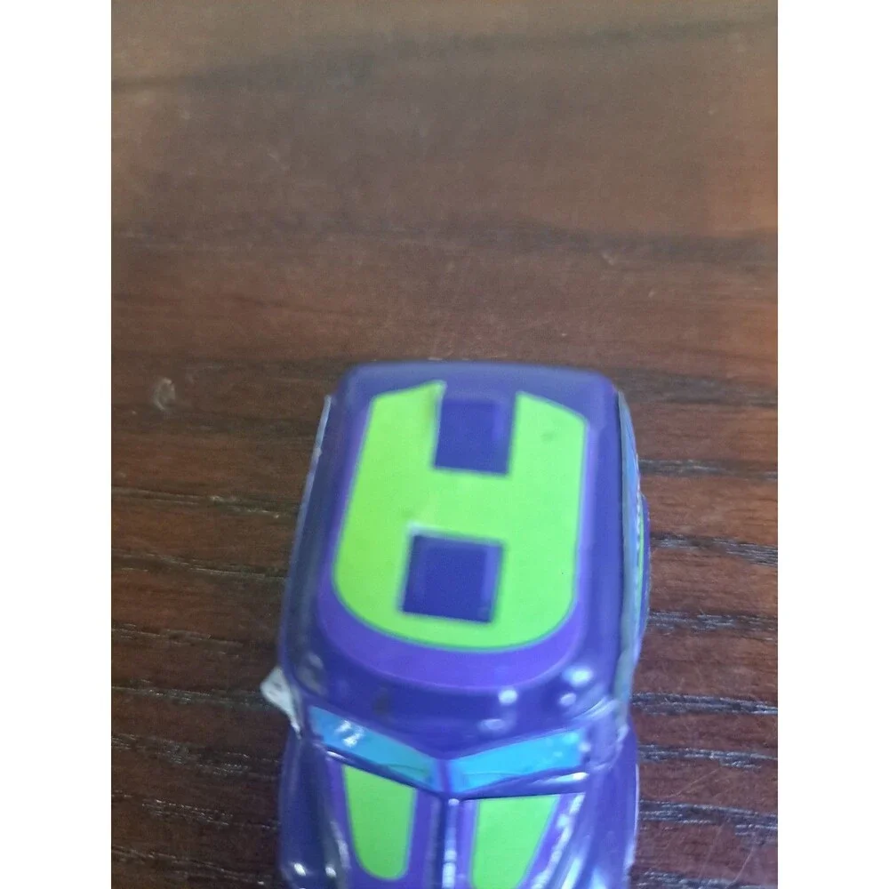 Vintage San Ren Hang Purple Fire Truck Pull Back Racer